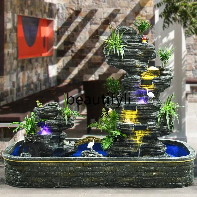 D178  Large rockery, flowing water fountain, outdoor courtyard garden, water feature decoration, fish pond floor ornament