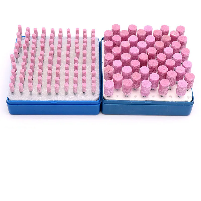 100Pcs 3mm Shank Drill Grinding Head Tool Assorted Ceramic Mounted Point For Dremel Mini Drill Rotary Tools