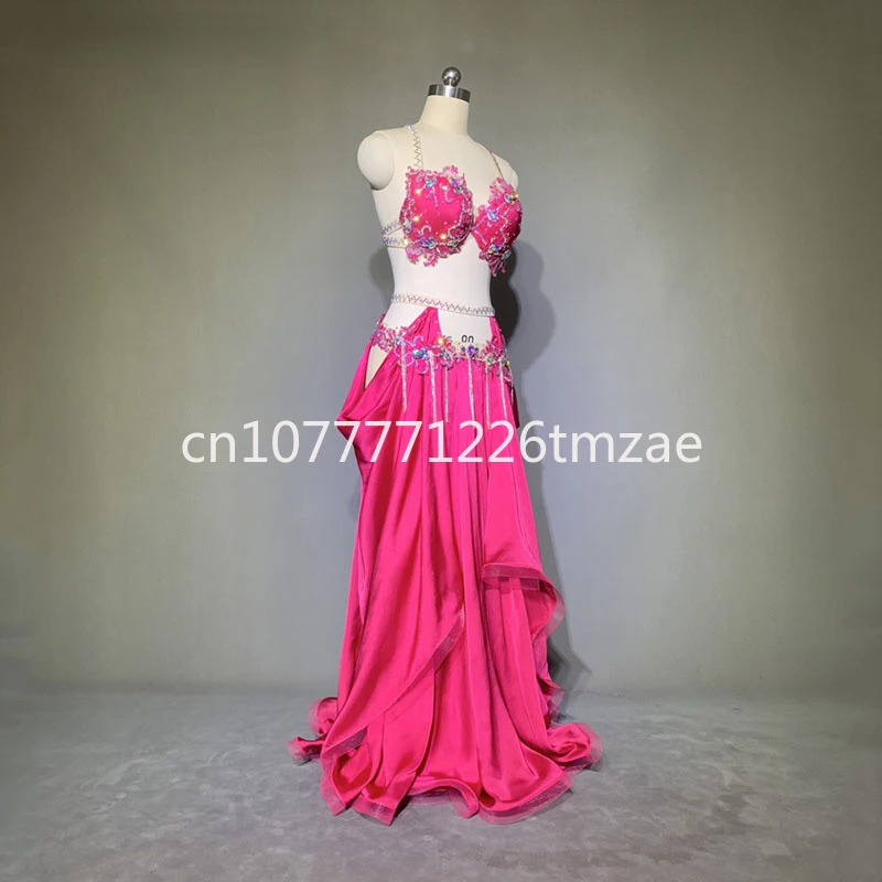 Lady Belly Dance Racing Suit Original Hollow-out Dress Stage Dancing Dress Belly Dance Costume Suit