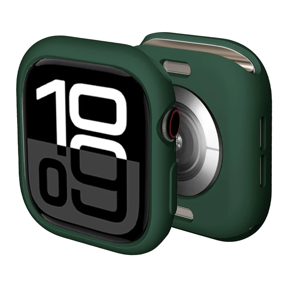 Weiche Silikonhülle für Apple Watch Armband 46mm 45 44 42mm 41 40mm Zubehör Schutz iWatch Series SE 12 11 10 9 8 7 6 Cover