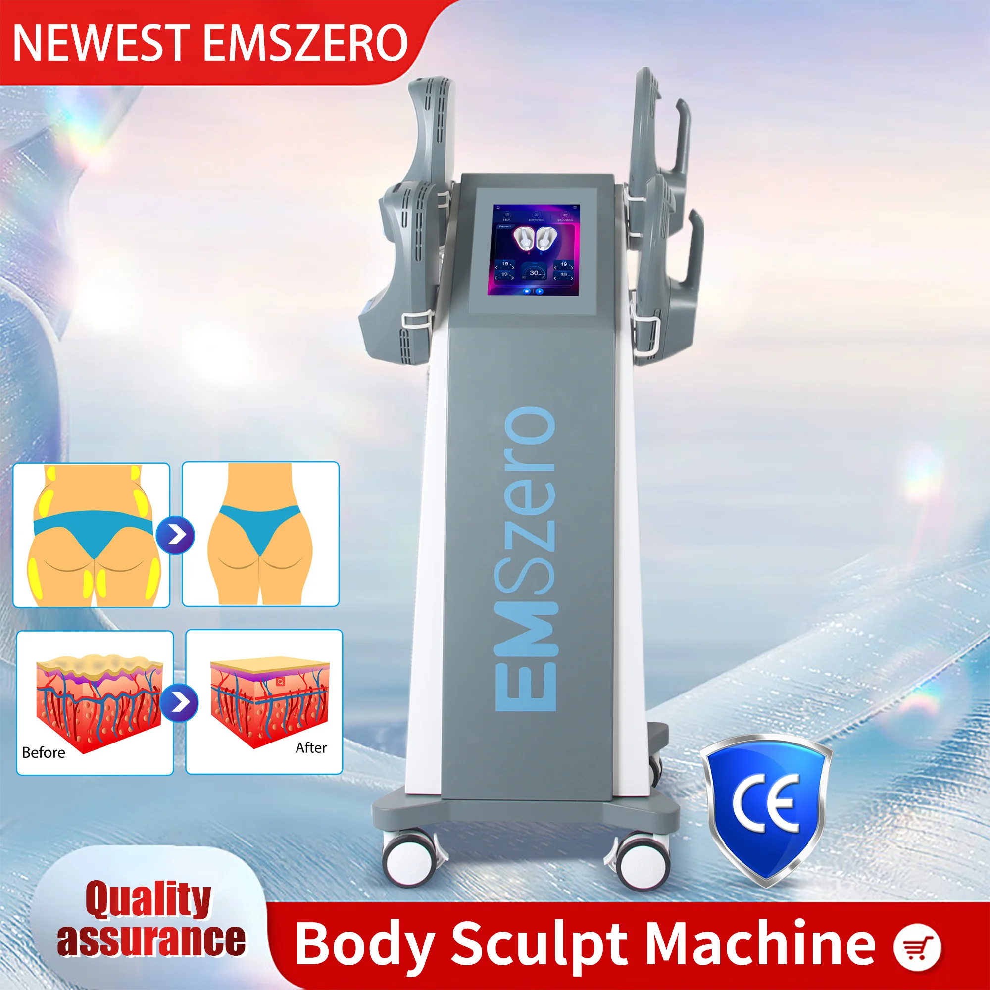EMSzero RF Body Sculpting  PRO Ultra Therapy 15 Tesla 6500W Hiemt Lose Weight Muscle Stimulation Professional Ems zero Machine
