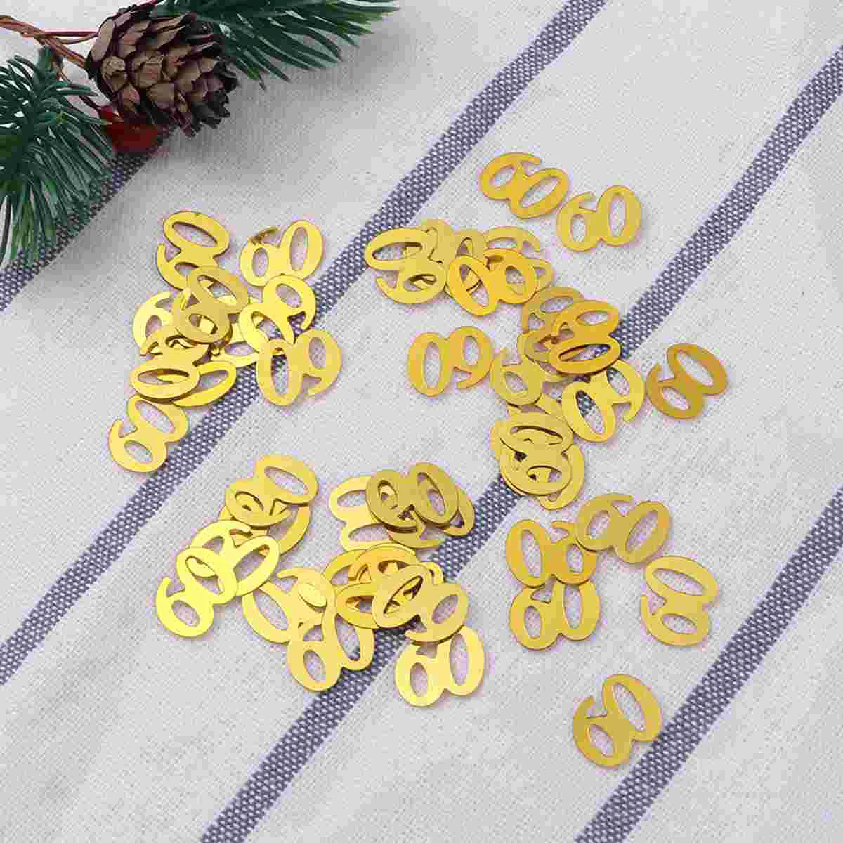 

1200 Pcs Confetti for Party Decoration Anniversary Happy Birthday Decorations Flash Number