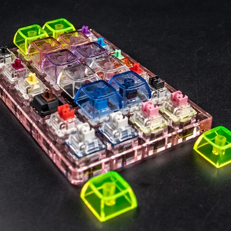 

10PCS High Transparent Keycaps XDA Height Blank Keycap Set For Mechanical Keyboard Keycap Backlit Key Caps Colorful