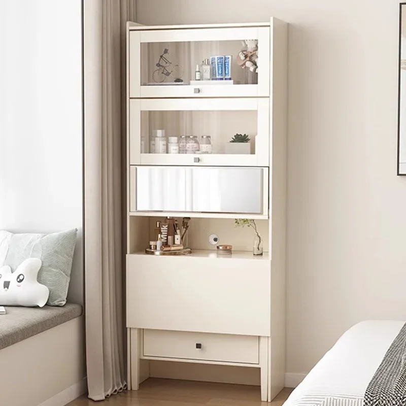 Tall Bedroom Vanity Table Storage Drawers Mirror Mobile Dressing Table Living Room Cosmetics Mesa De Maquillaje Home Furniture