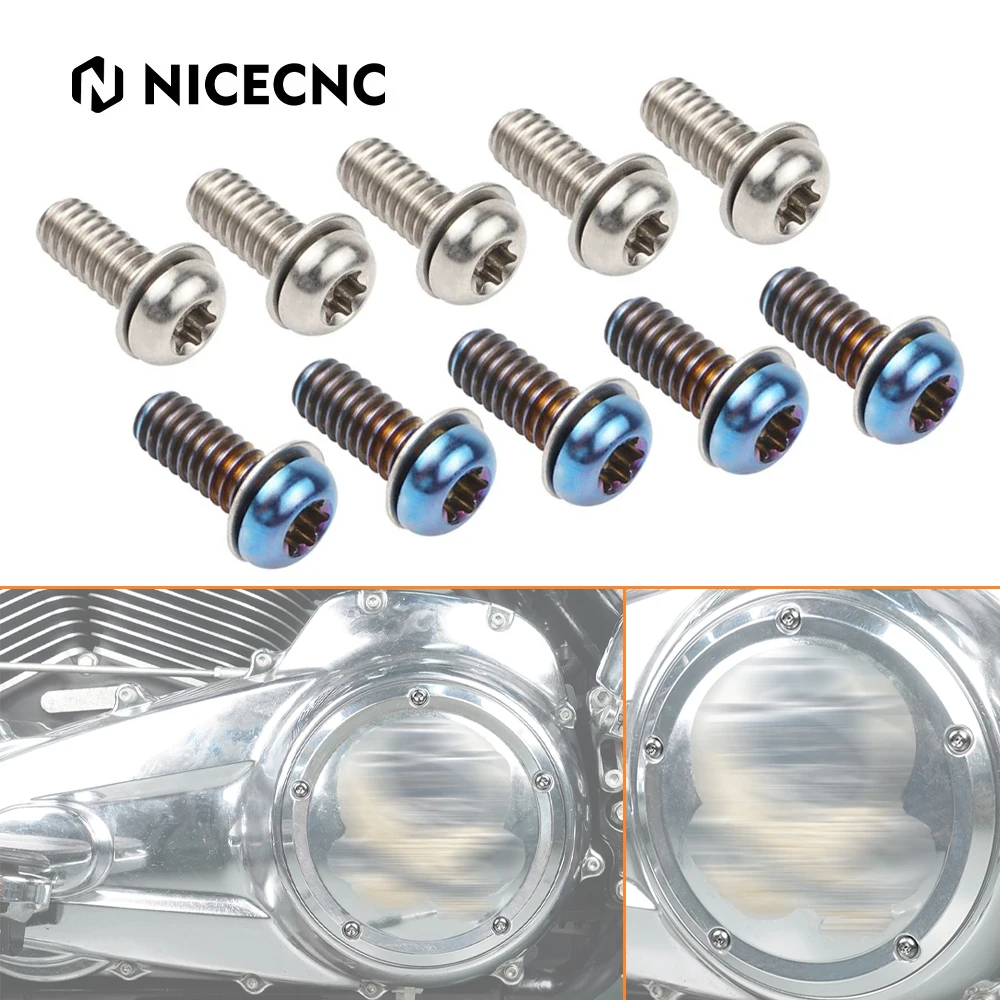 Motorcycle Clutch Cover Bolt Screws for Harley Fat Boy/Lo FLSTF Heritage Softail Classic FLSTC 2010-2017 Breakout FXSB 2013-2017