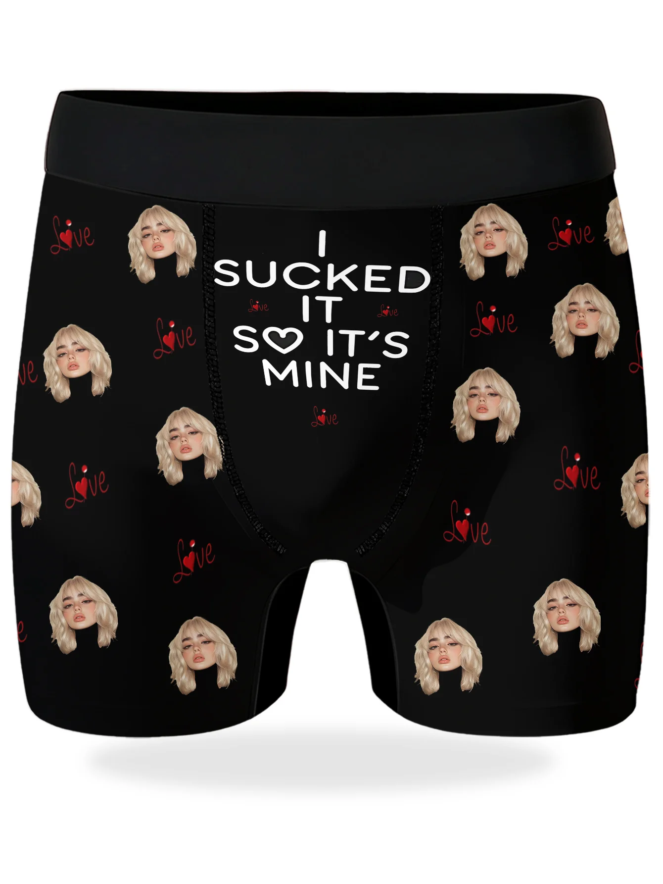 Custom Men'S Black Boxer Briefs With 
