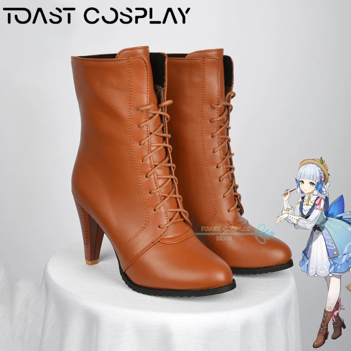 

Kamisato Ayaka GenshinImpact Cosplay Shoes Game Boots Comic Kamisato Ayaka Cosplay Costume Prop Shoes for Con Halloween Party