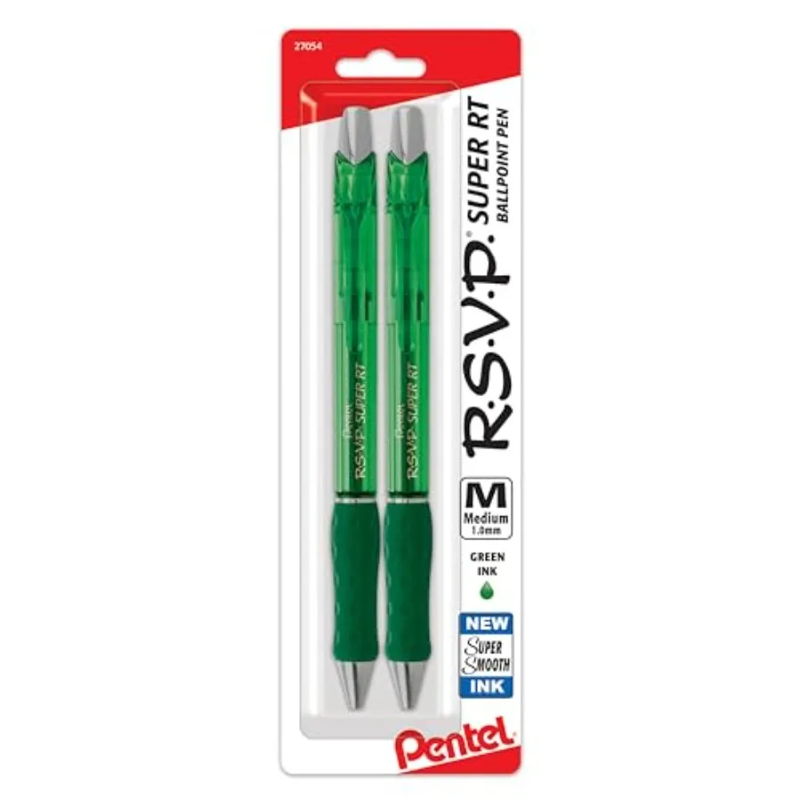 

RSVP Super RT Ballpoint Pen, 1.0mm Line, Ink, Pack of 2 (BX480BP2D