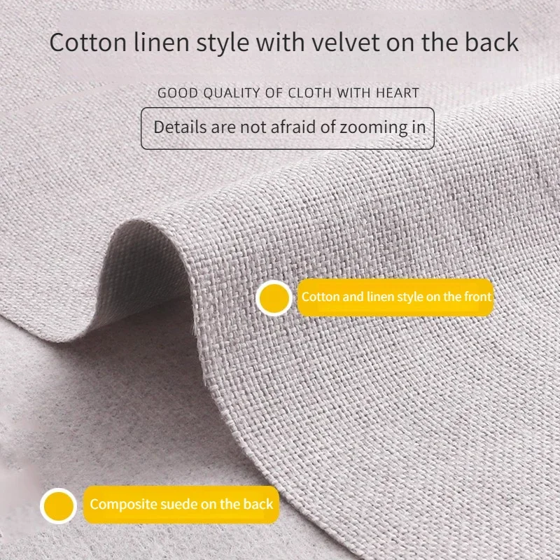 Thick Cotton Linen Fabric Per Meter for Upholstery Pillowcase Tablecloth Stool Cushion Sewing Sofa Cover Cloth Wearable Plain