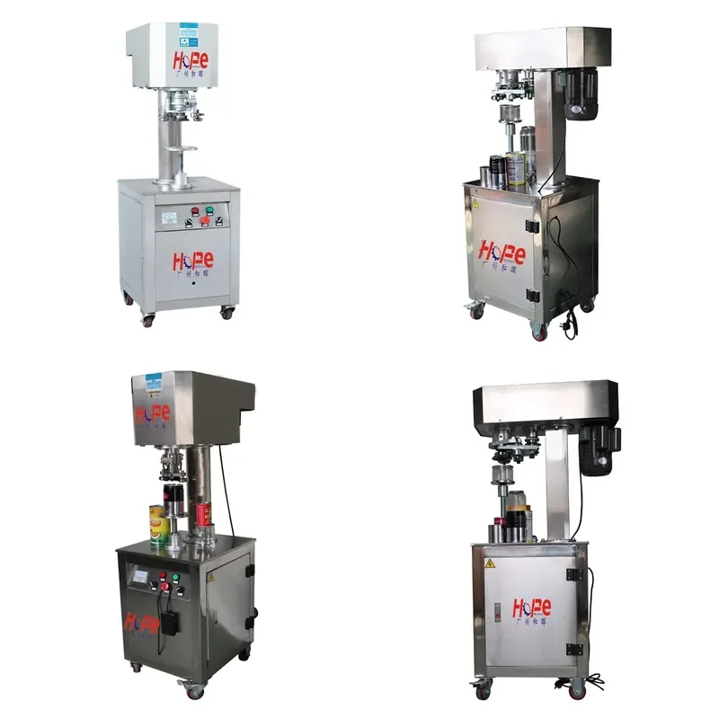 Semi Automatic High Speed Food Beverage Can Sealing Machine for Tinplate Cans Packaged with Aluminum Foil