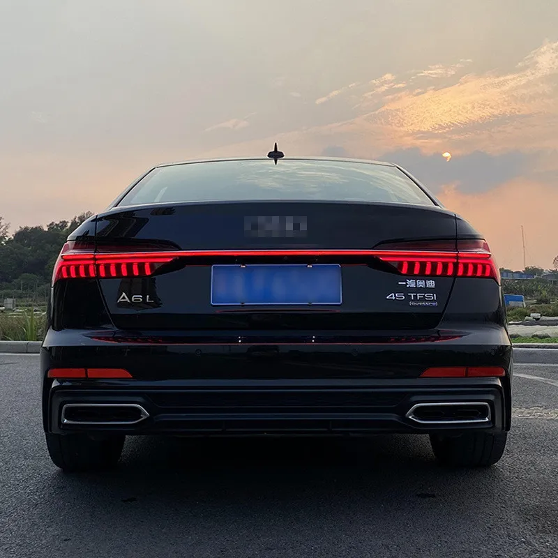 For Audi a6l 19-21 dynamic through-flow taillights upgrade exterior trim with trim strips