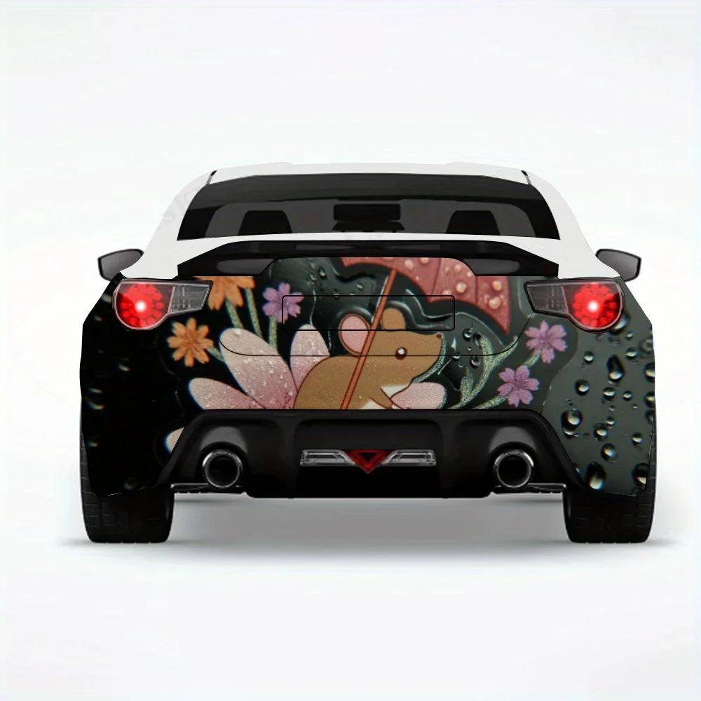 

Мышь - виниловая наклейка на заднюю часть автомобиля, водонепроницаемые самоклеящиеся виниловые наклейки для хвоста и бампера автомобиля, защита украшений Au