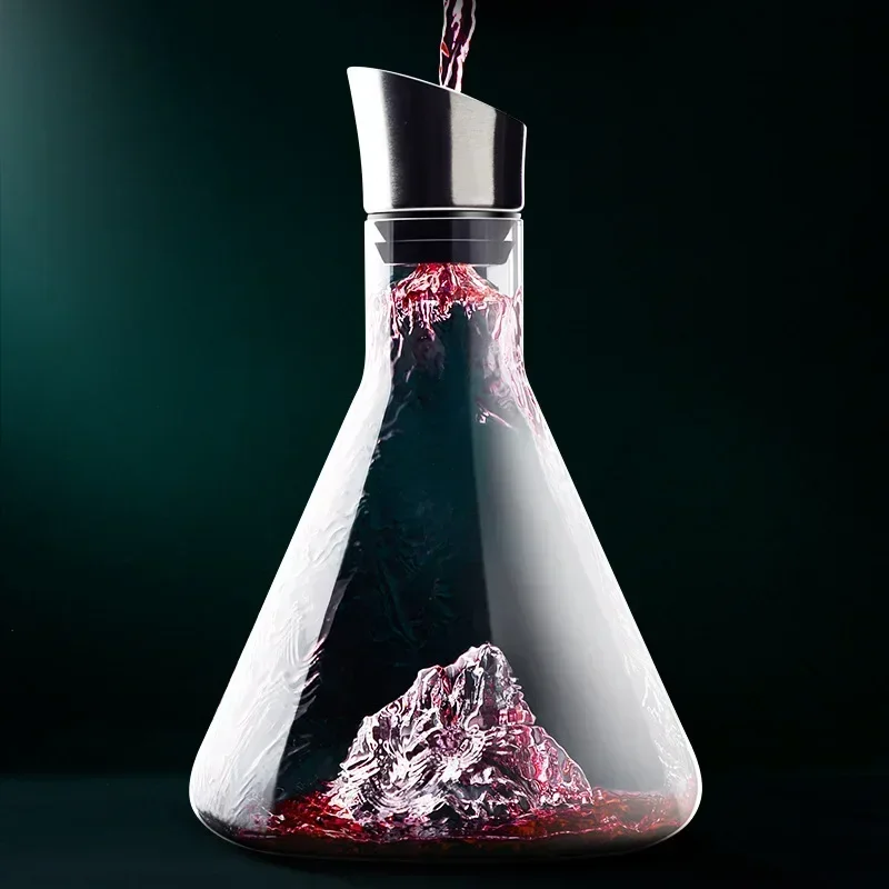 1500ML  Whiskey Decanter  Wine Decanter Lead-free Crystal Glass Creative Quick Decanter Pot Red Wine Glass Set Wine Accessories