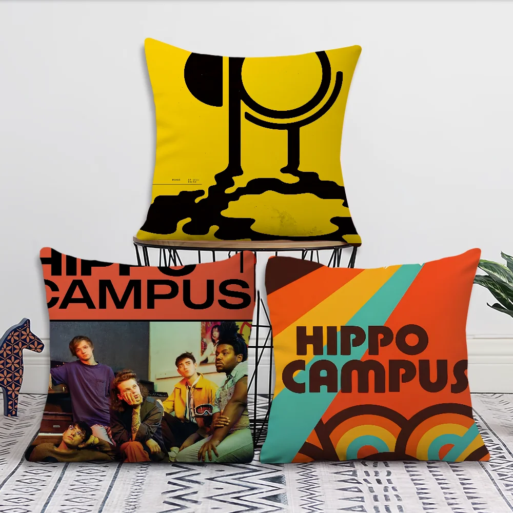 Band H-Hippo Campus Comfortable soft Pillow Case for Sofa Living Room Home office Decor and Protective Covers