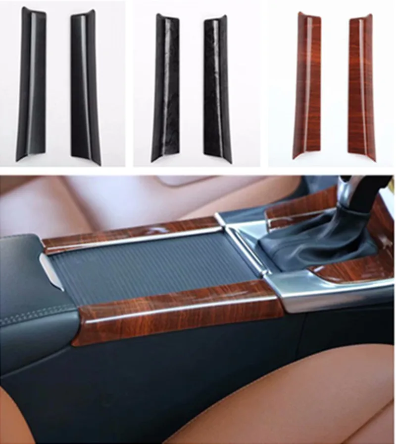 2pcs/lot ABS carbon fiber grain or wooden grain glass cup panel decoration cover for 2014-2018 Volvo S60