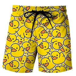 Funny Duck Graphic Beach Shorts For Men 3D Print Animal Board Shorts Sports Gym Swim Trunks Swimsuit Homme Cool Ice Shorts Pants