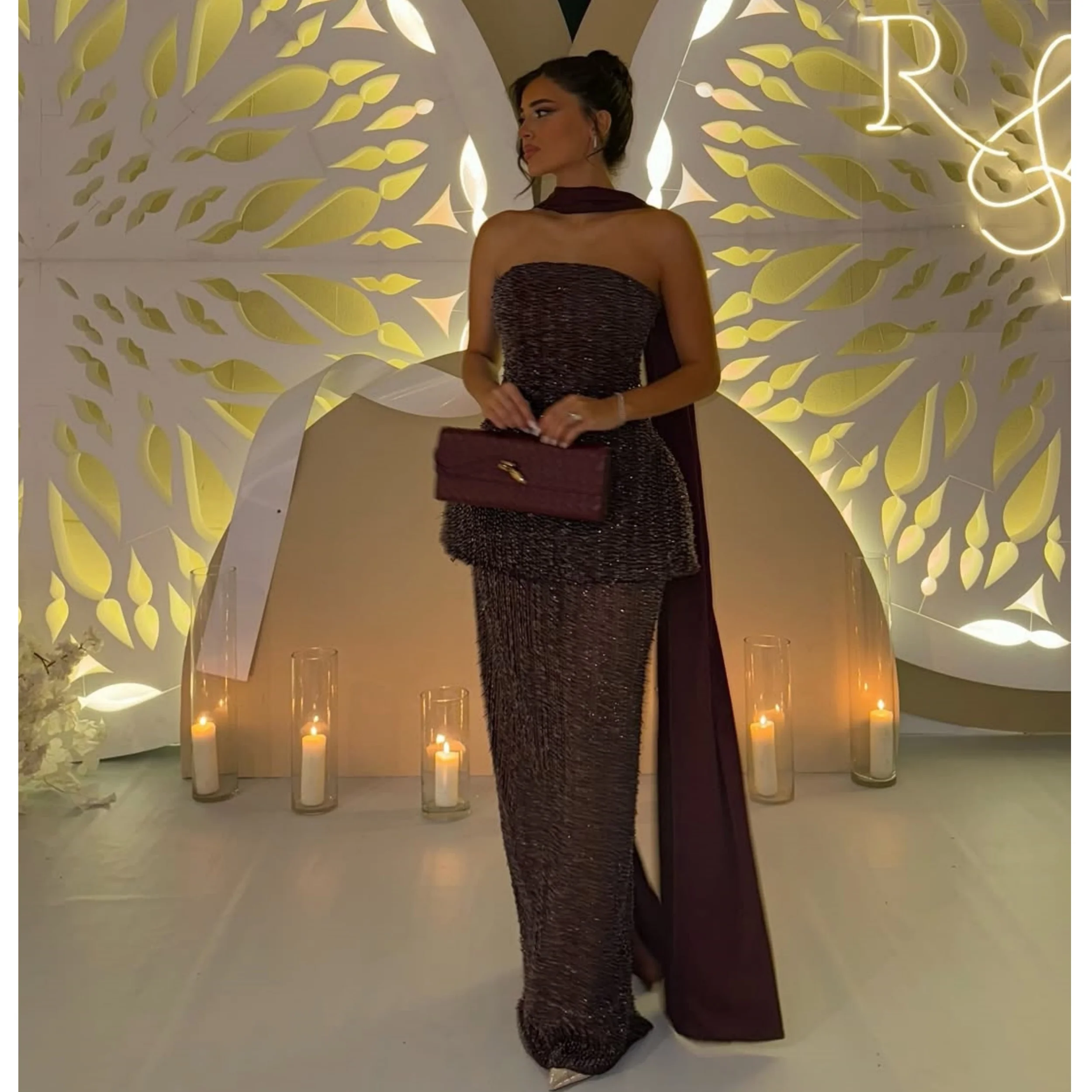 

Luxury Mermaid Prom Dress for Women Shiny Sleeveless Vestidos de Fiesta Sequines Formal Occasion Customized Evening Gowns