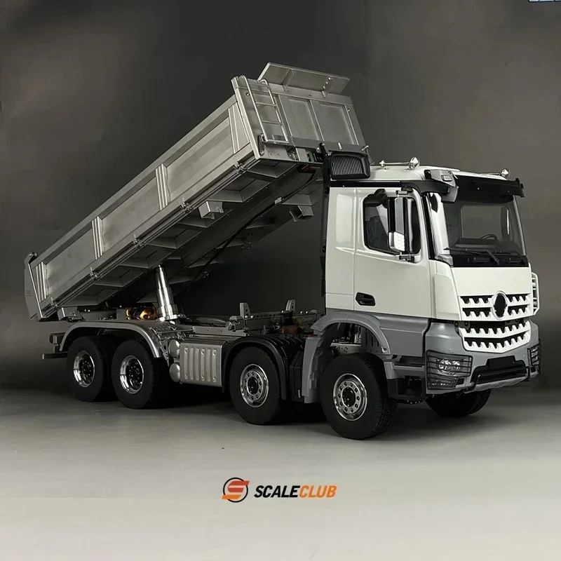 Model 1/14 dla Mercedes-Benz Arocs 8x8 trójdrożny wywrotka hydrauliczny do wywrotki przyczepy Tamiya Lesu Rc