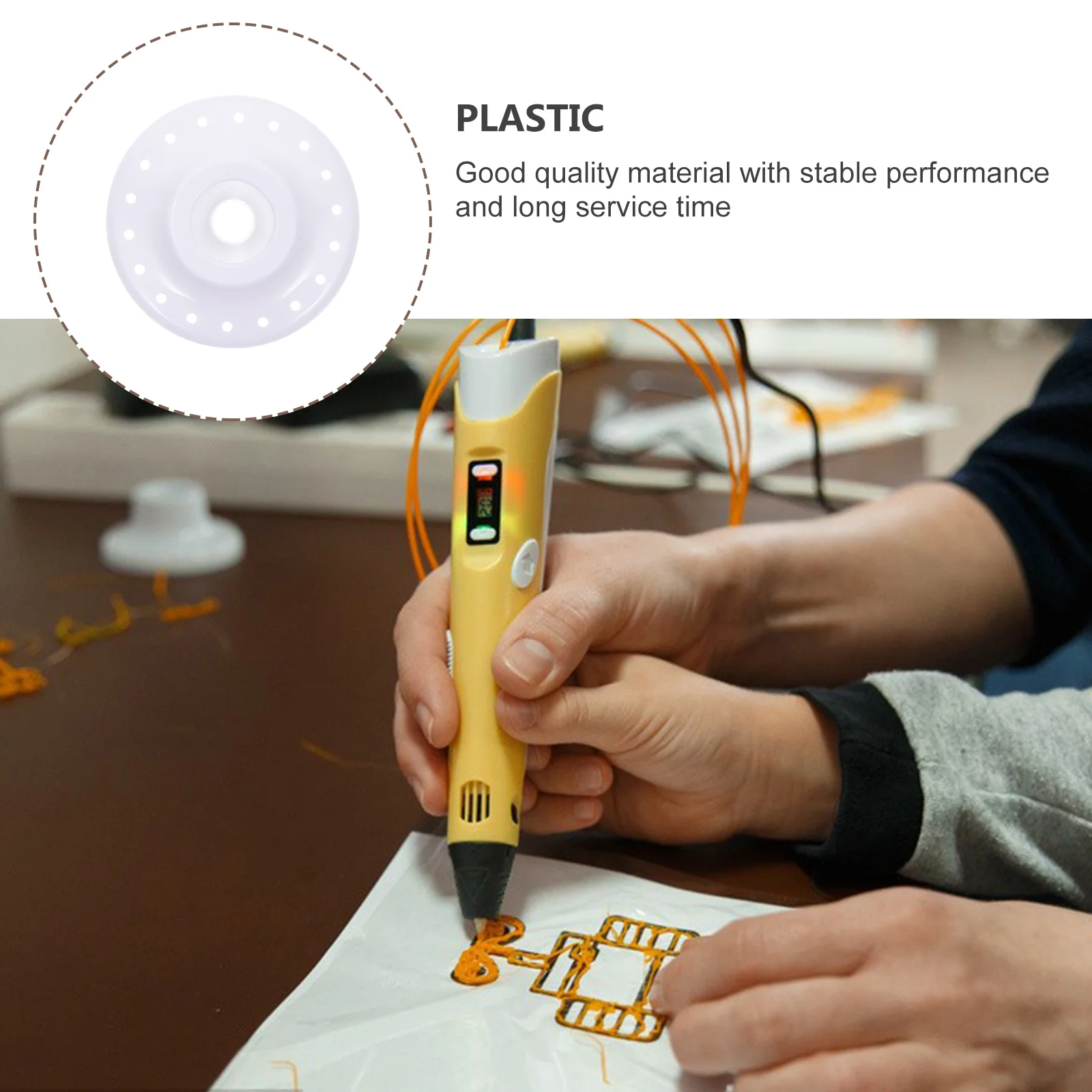 

3Pcs 3D Printing Pen Base High Temperature Resistant Plastic Holder Stable Support for Desktop Protection Essential 3D Pen