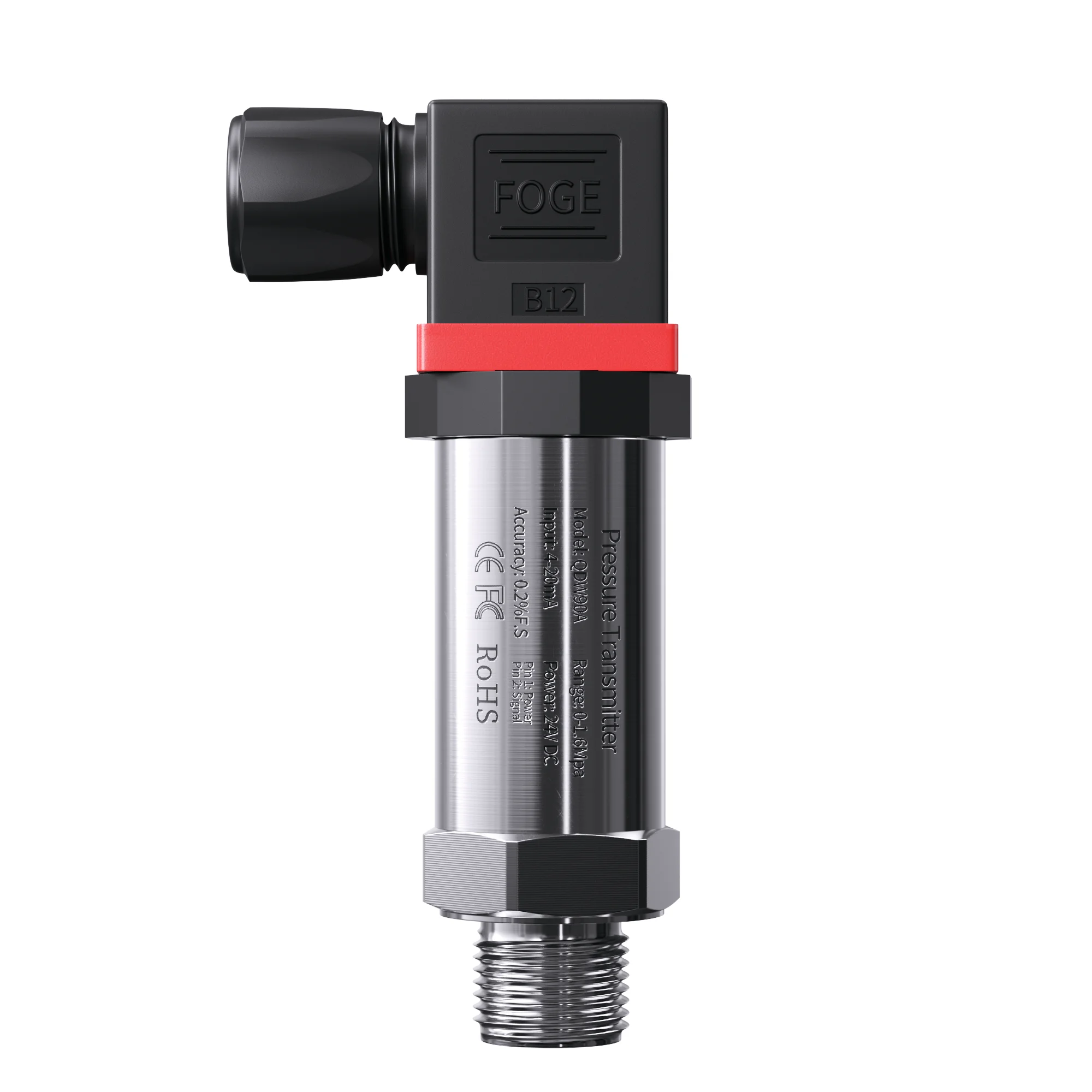 G1/4 Pressure Sensor Transmitter -100Kpa-100Kpa 0-0.5bar 100bar 200bar 500bar to 4-20mA 0-10V Pressure Transducer 0-3.3V RS485
