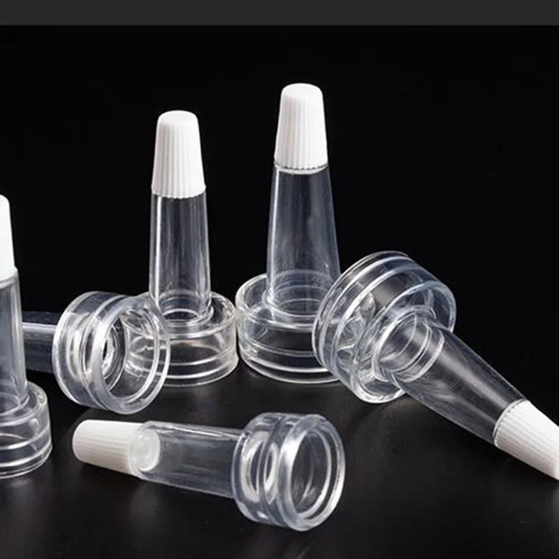 13mm 20mmClear White Tip Rubber Lid Glow Ampoule Serum Cap Transparent Silicone Straw Dropper tip For Korean Cosmetics Stayve