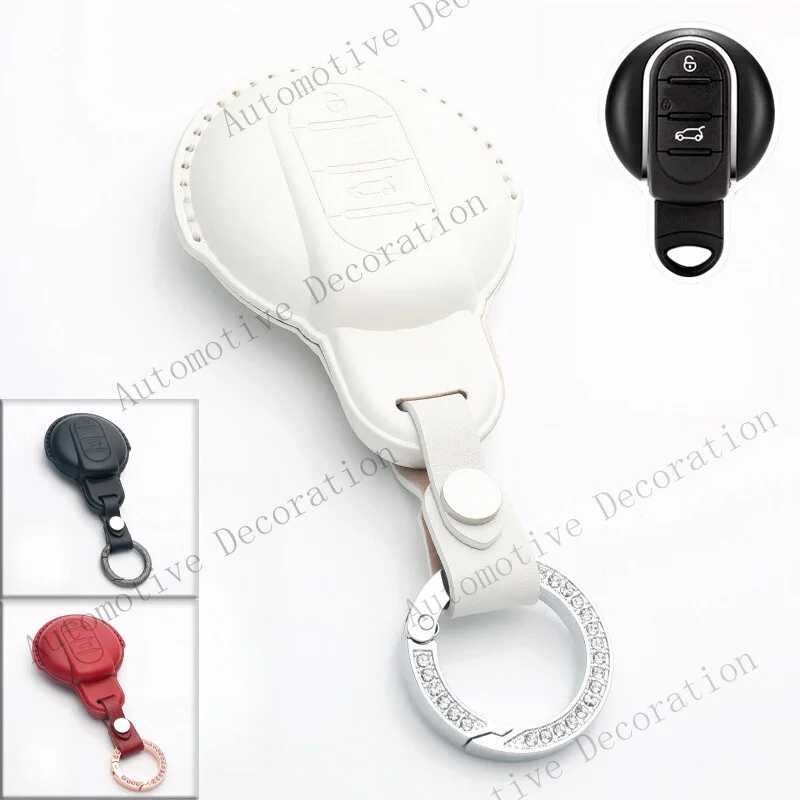 Z+ Genuine Leather Car Key Case Cover For Bmw MINI Countryman Cooper F54 F55 F56