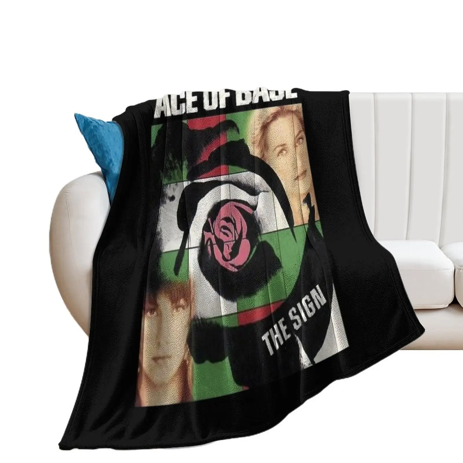 

blackwhitereddesign pop rock heavy metal country band ace of base Classic Throw Blanket For Sofa Thin Single Polar Blankets