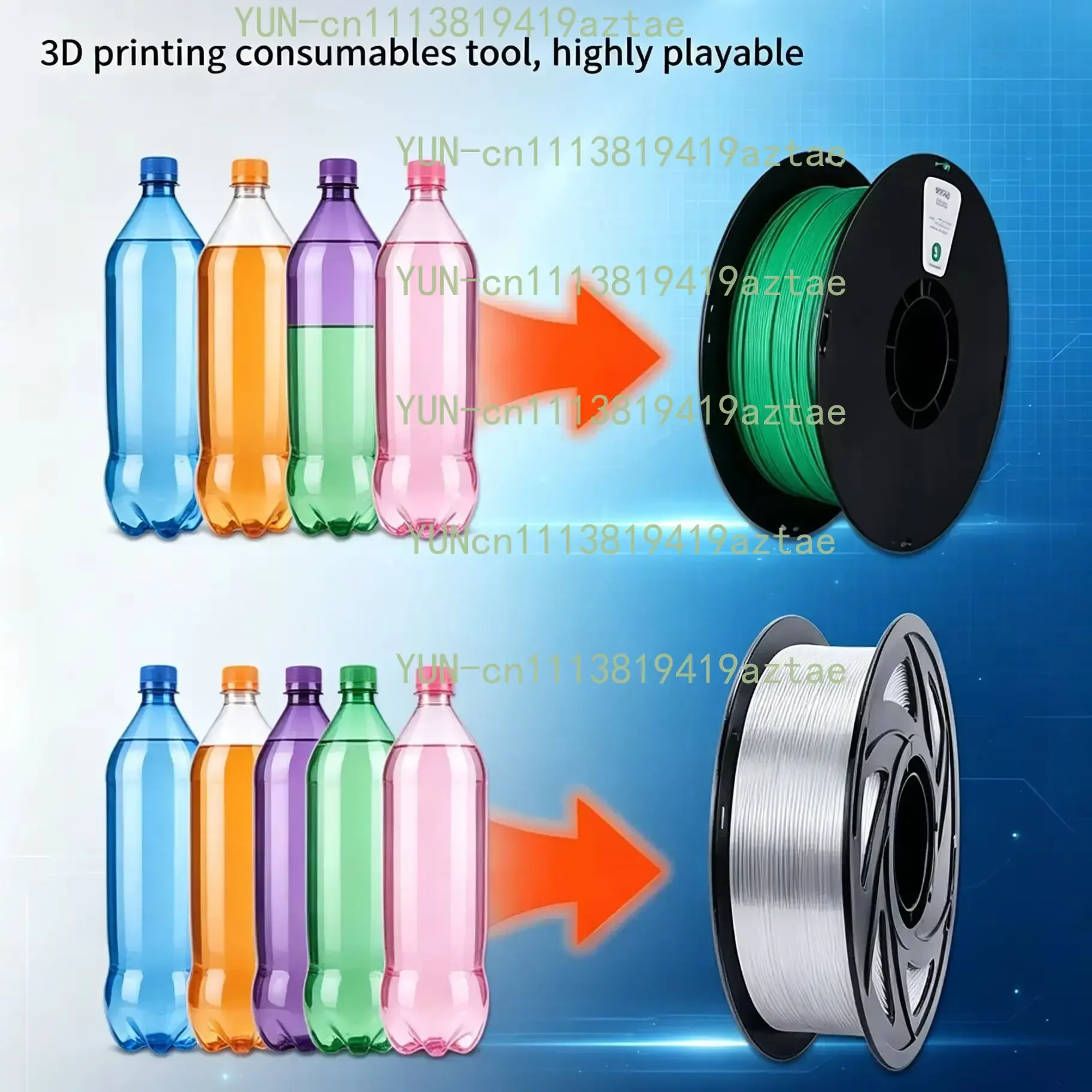 PET Bottle to 3D Printing Filament Machine Desktop Extruder 1.8mm for PLA ABS Plastic Silk Making Recycler