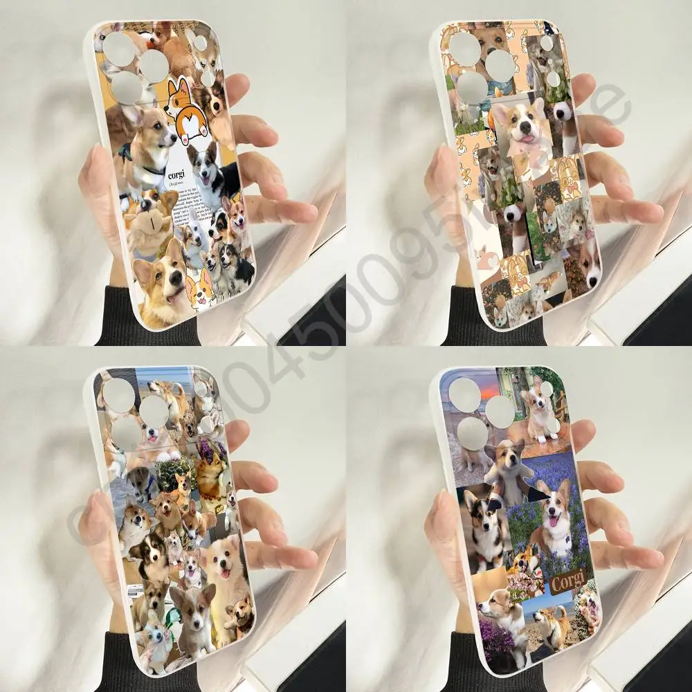 

Collage Dog Puppy Corgi Phone Case For iPhone 11,16,15,14,13,17,12,Plus,E,Air,Mini,Pro,Max Magnetic Magsafe Soft Cover