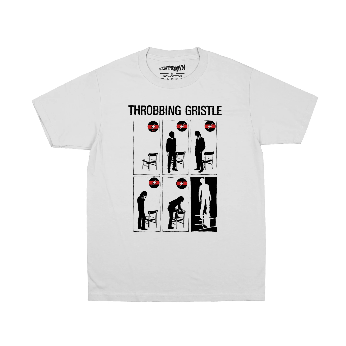 Throbbing Gristle Cotton T-Shirt Men Short Sleeve White