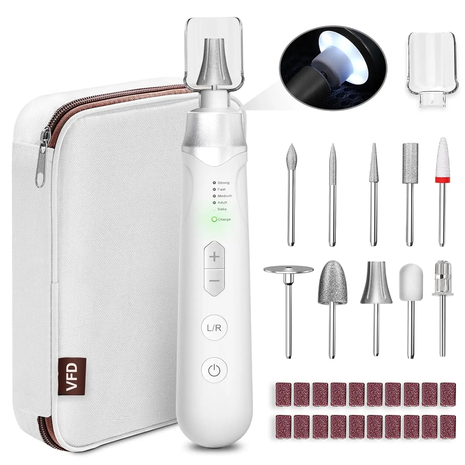 

Электрическая беспроводная фреза для ногтей, перезаряжаемая, 2000 мАч, портативная машинка для маникюра и педикюра, для акриловых ногтей