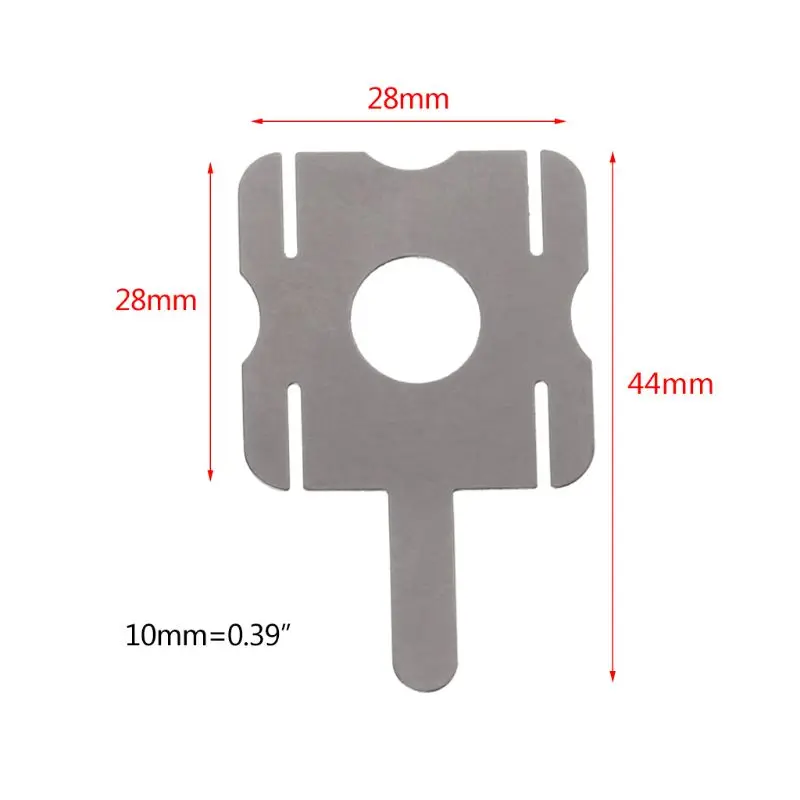 T-Shape Nickel Plated Steel Connection Lead-Out Sheets for 18650 Power Lithium Batteries - 10 Pieces
