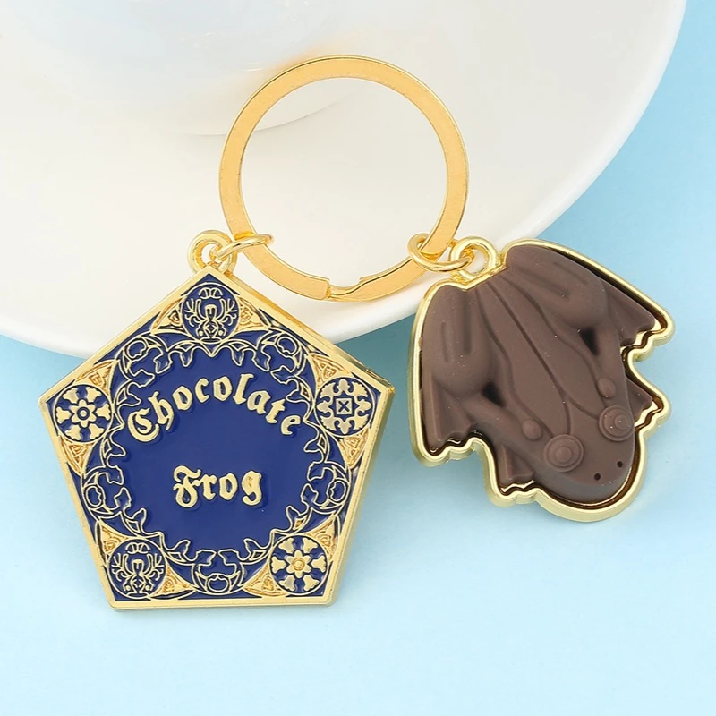 Брелок с Хогвартсом, милый мультяшный шоколадный кулон в виде лягушки, волшебная школа колдовства и волшебства, брелоки для ключей, подарки на день рождения для детей