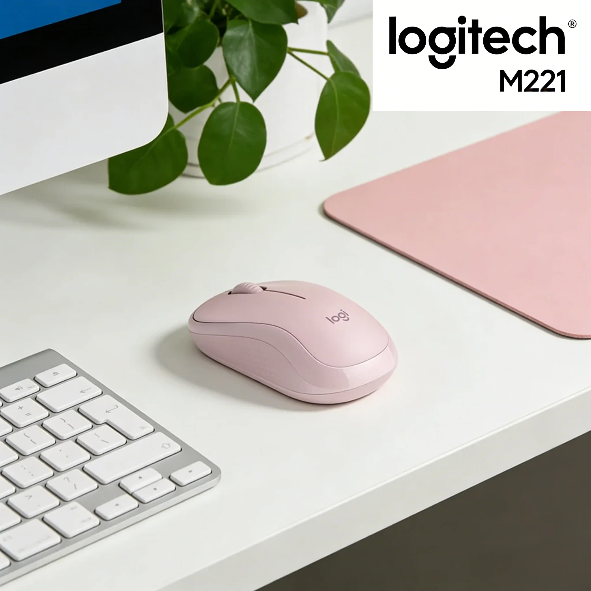 

Беспроводная мышь Logitech M221 для офиса, готовая к использованию в бизнесе, безопасная для библиотек
