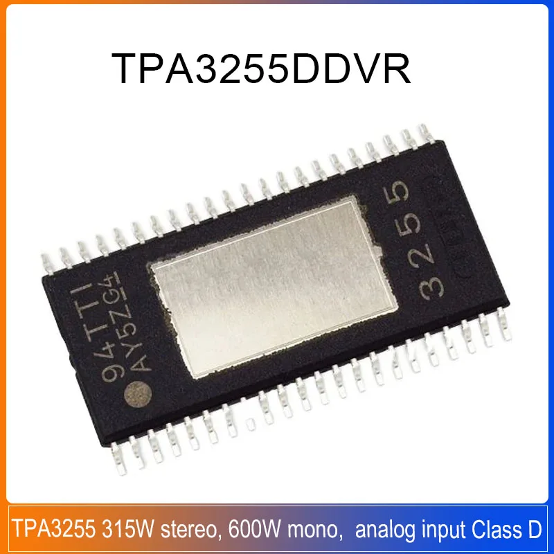 TPA3255DDVR TPA3255 HTSSOP44 TPA3255 3255 325W stereo Audio Amplifiers 600W Mono Analog Input Class-D Audio Amplifier