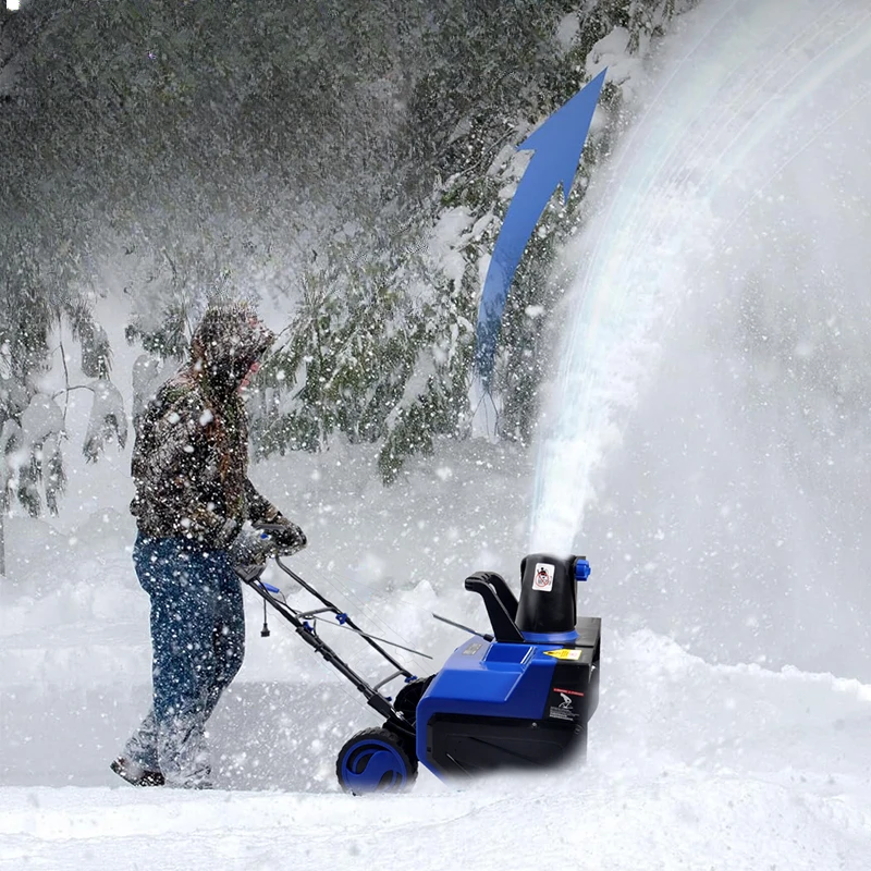 battery hand push  thrower small school road  clearing artifact plow road greenhouse snow removal machine