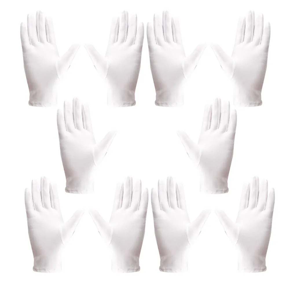 

5Pairs Elastic Stretchy Jewelry Gloves Premium Fabric Comfortable Gloves for Inspection, Handling, Moisturizing and