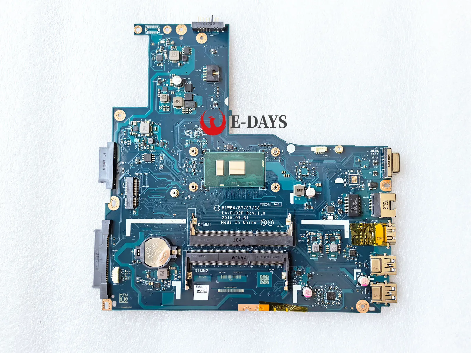 LA-D102P Motherboard With 4405U I3 I5 I7 6th Gen CPU For Lenovo B51-80 E51-80 B41-80 E41-80 Laptop Motherboard Mainboard