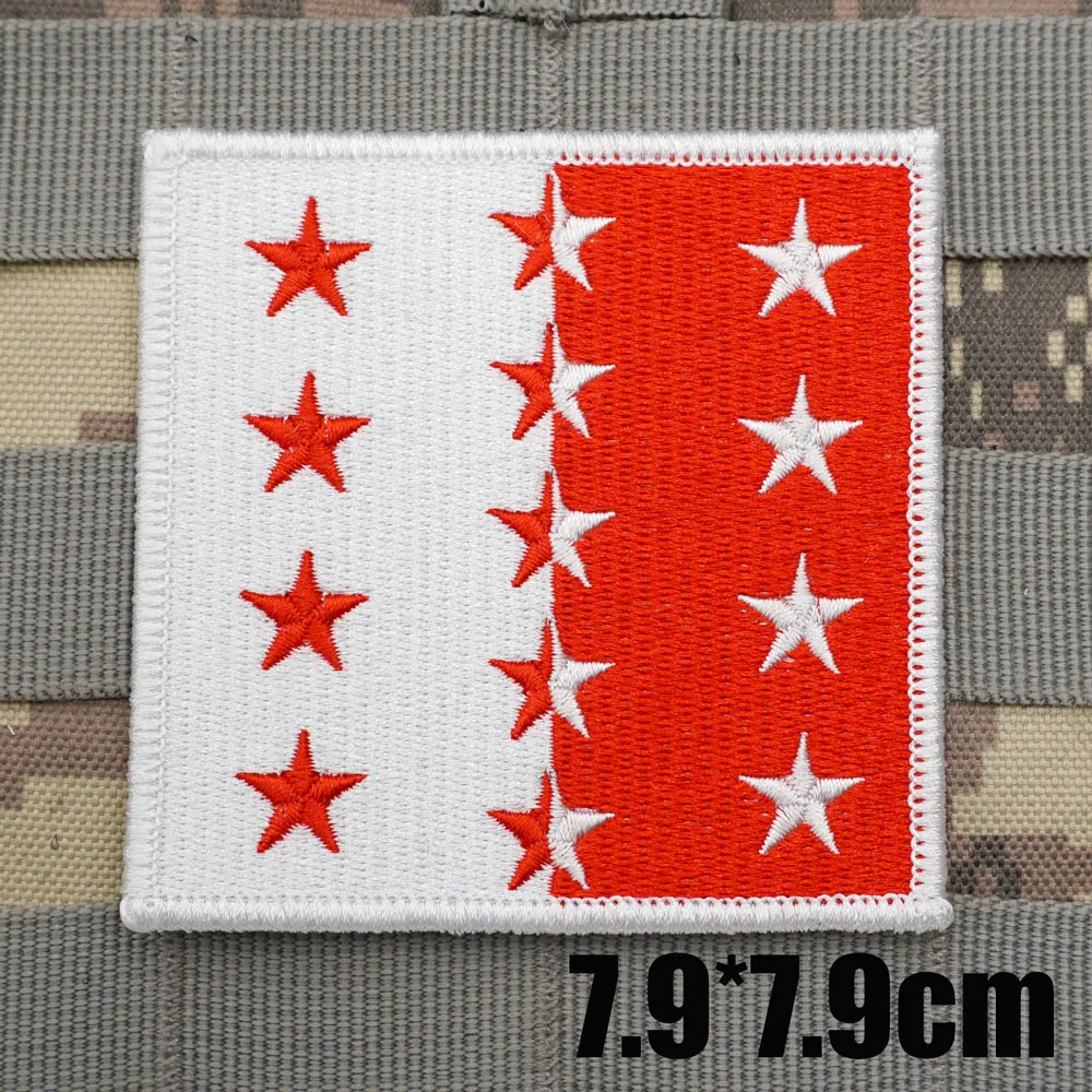 AA151-1	 Switzerland Flag of the Rhodanic Republic EMBROIDERY PATCH