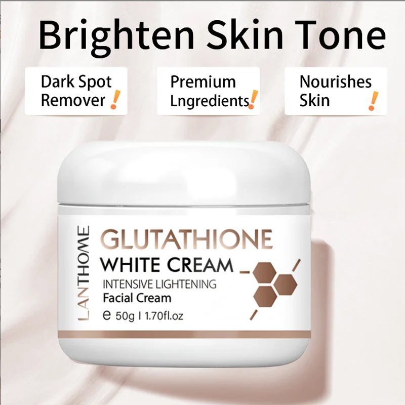 Glutathione Face Cream Mild Glutathione For Skin Whitening 1.76Oz Face Lotion Tighten Skin Restore Elasticity Nourish Clean