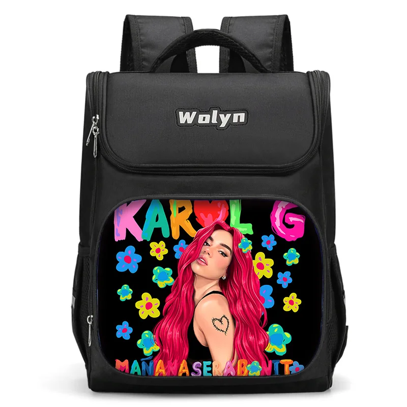 Karol G Manana Sera Bonito Grand Sac à Dos pour Enfant, Garçon, Fille, Cartable d'École pour Homme, Femme, Voyage, Durable, Multi Compartiments