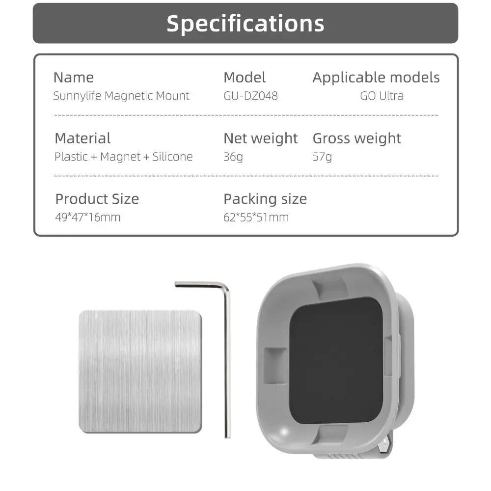 Adjustable Magnetic Mount Bracket 180 Rotation Foldable Desktop Stand Base Quick Release Lightweight for Insta360 Go Ultra