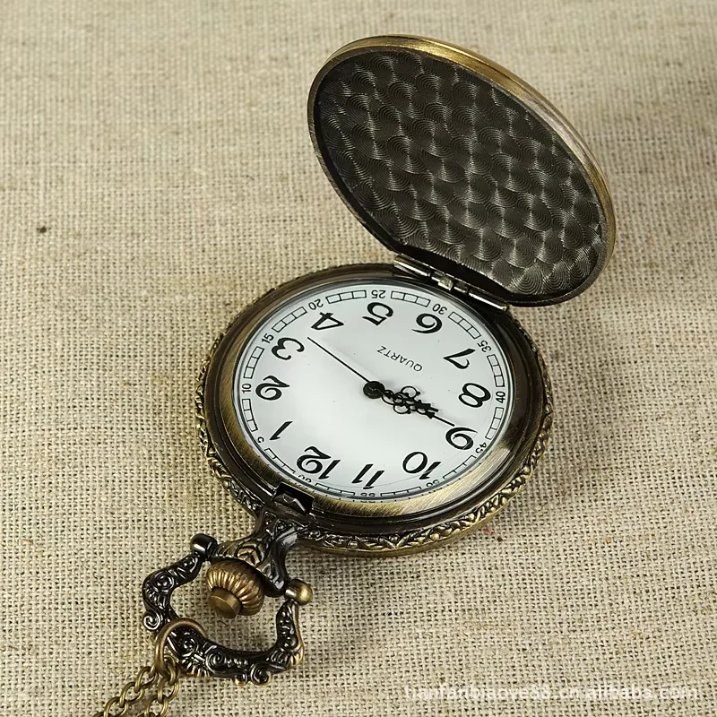 World of Warcraft Theme تنقش Pedant Watch خمر الرجال عارضة البرونزية سلسلة فوب Montre الأزياء #2