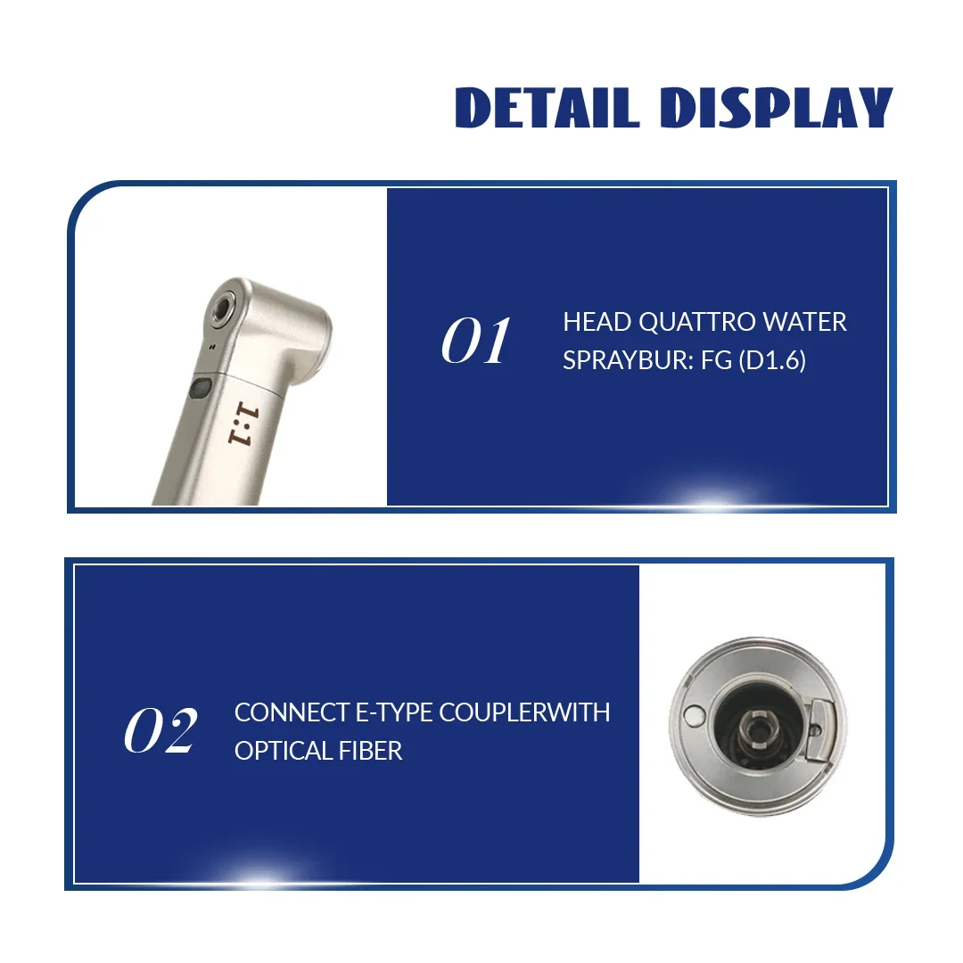 الأسنان كونترا زاوية الألياف البصرية قبضة ، منخفضة السرعة ، 1:1 ، محرك مباشر ، صالح E نوع الكهربائية محرك صغري ، طب الأسنان