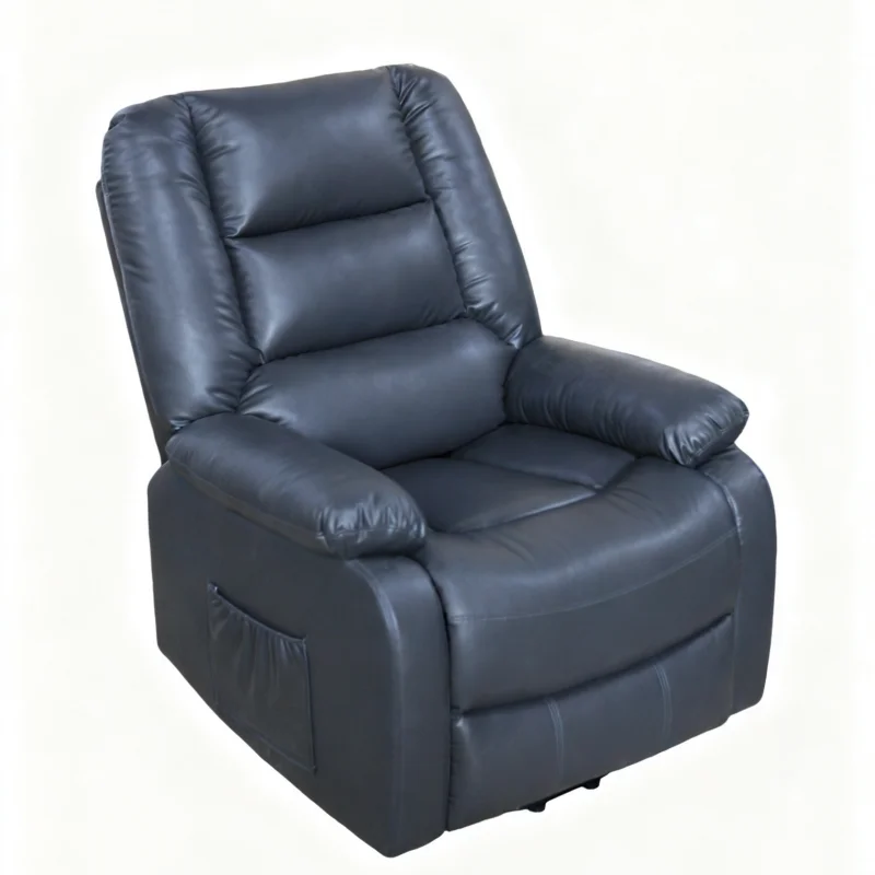 أريكة جلدية حديثة مريحة للغاية بمحرك مزدوج كهربائي قابل للتعديل لغرفة المعيشة لكبار السن