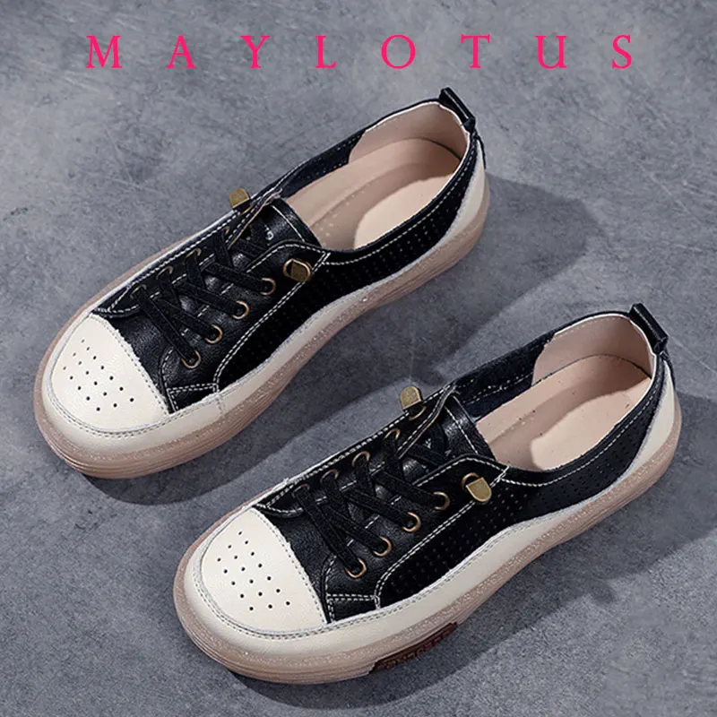 2025 Zomer Vrouwen Schoenen Mesh Loafers Dames Lopen Flats Sneakers voor Vrouwen Echt Leer Damesschoenen Zachte Zool Enkele schoen