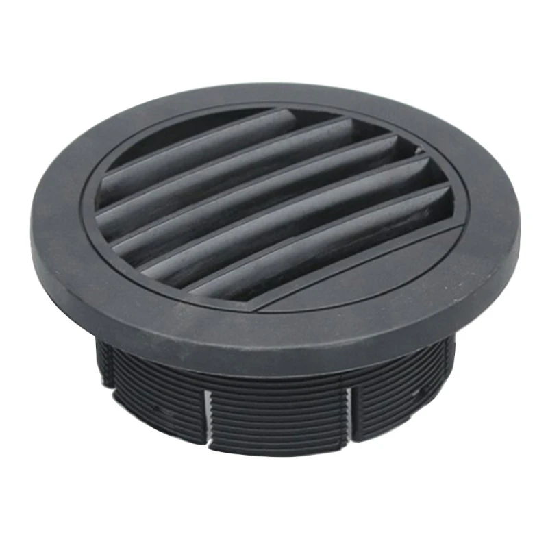 XA6H Parking Heater Air Outlet Grille, Round Black Louvered Replacement