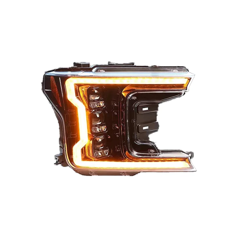 1 pc For Ford Raptor F150 F-150 Headlamp Diode Three Lens with Sequential Turn Light Signal Device Lens Projector Headlamp