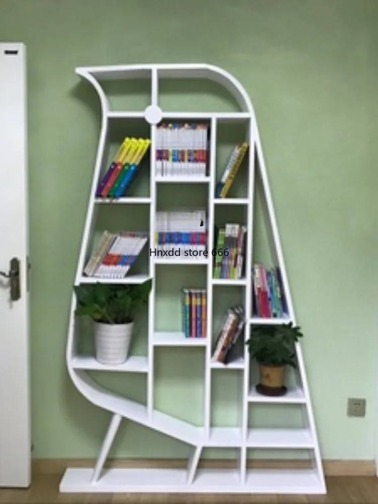 Bird-Type Creative Bookshelf Bookcase Shelf Solid Wood Floor Book Shelf Nordic Log Wine Rack