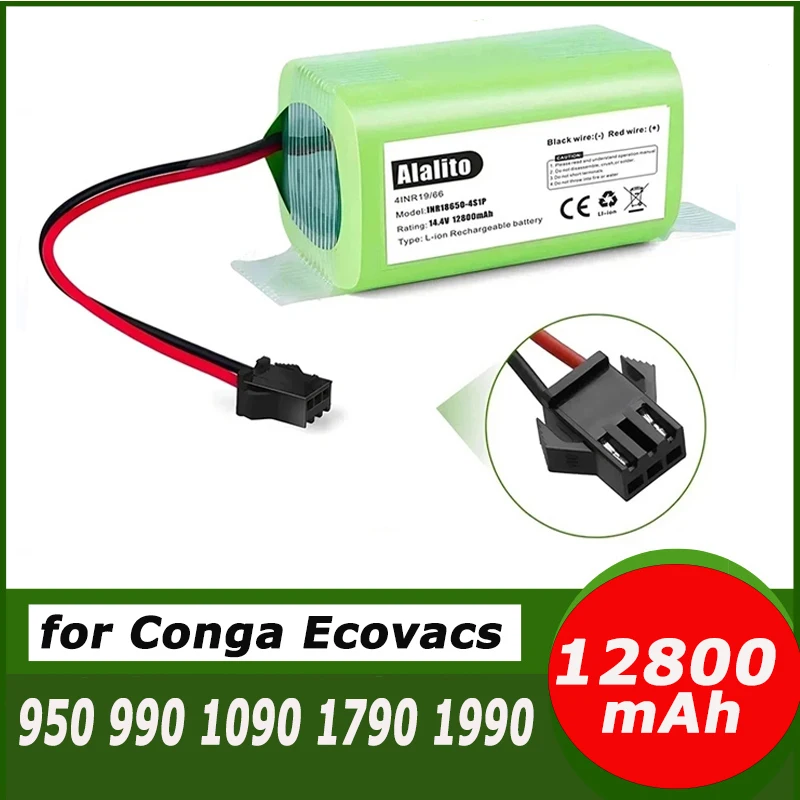 

14.4V 3500mAh Li-ion Battery For Conga Excellence 950 990 1090 1790 Deebot N79S N79 DN622 Eufy Robovac 11 11S 35C Amarey A800